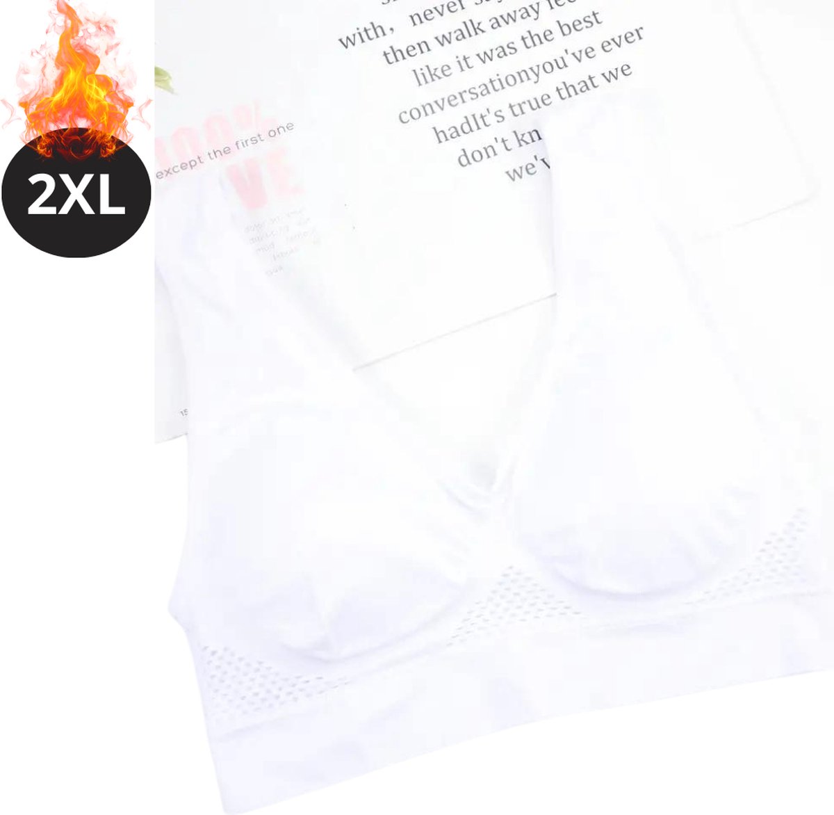 Livano BH Zonder Beugel - Zonder Bandjes - Push-up Bh's - Comfort Beha - Comfortabel - Sterk - Plus Size - Wit