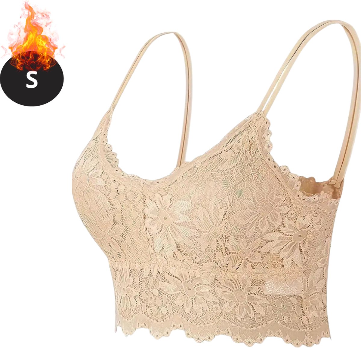 Livano BH Zonder Beugel - Zonder Bandjes - Push-up Bh's - Comfort Beha - Comfortabel - Sterk - Beige