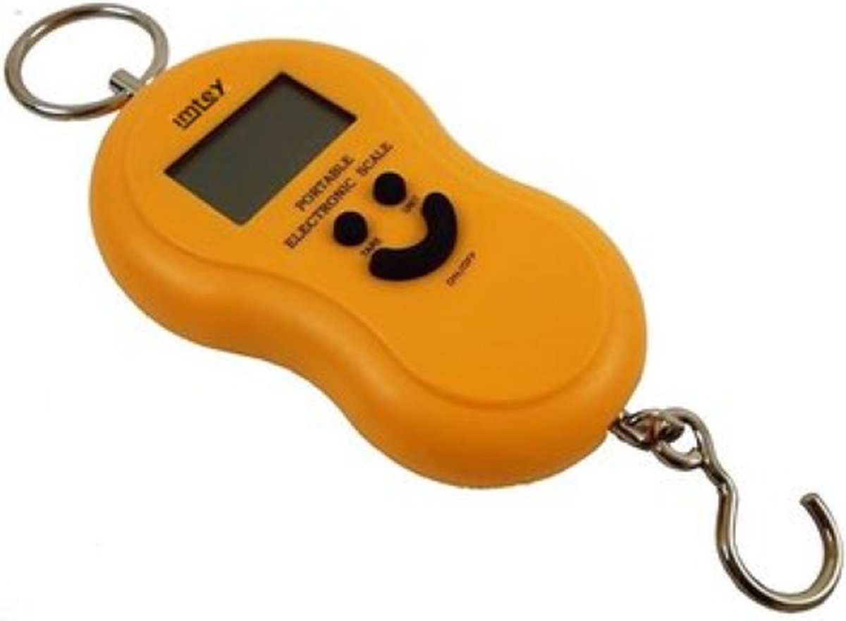 Imtex Hangweegschaal - Kraanweegschaal - Draagbare Weegschaal - Bagageweegschaal - Tot 50kg - Oranje