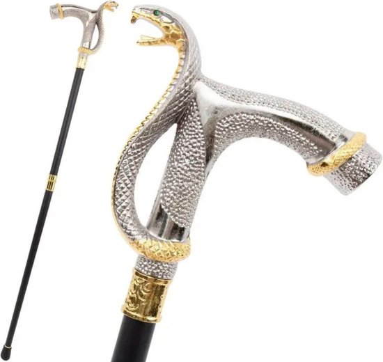 Livano Canne de Marche Pliable - Canne de Marche Pliable - Canne de Marche Pliable - Bâtons de marche Ajustable - Canne de Marche - Homme - Femme - Serpent