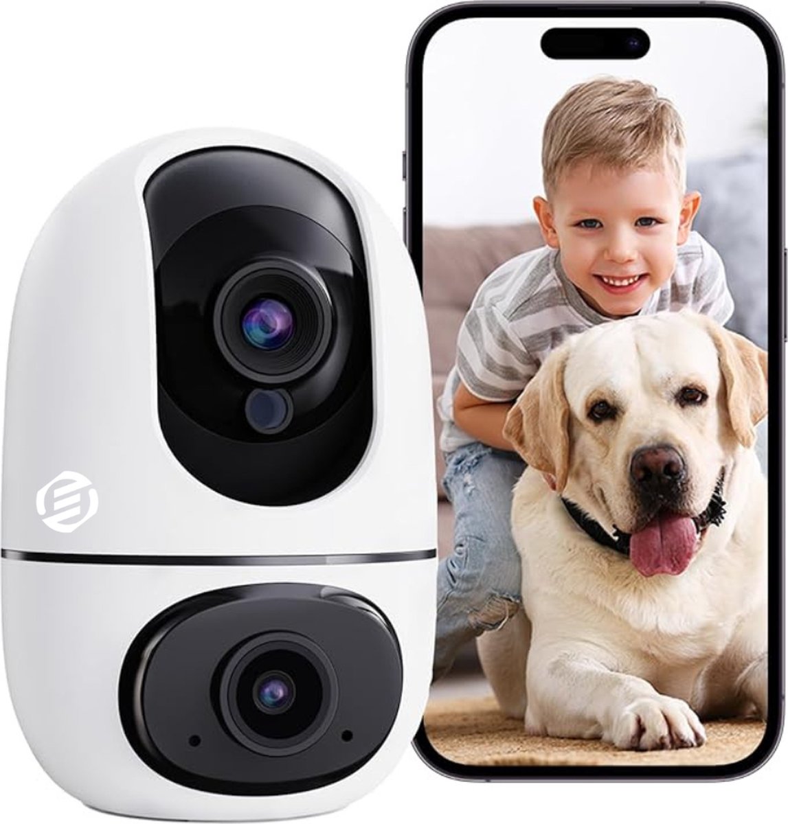 Equivera Honden Camera - Beveilingingscamera - Huisdiercamera - WiFi - Petcam - Eenvoudige Installatie - Indoor Camera