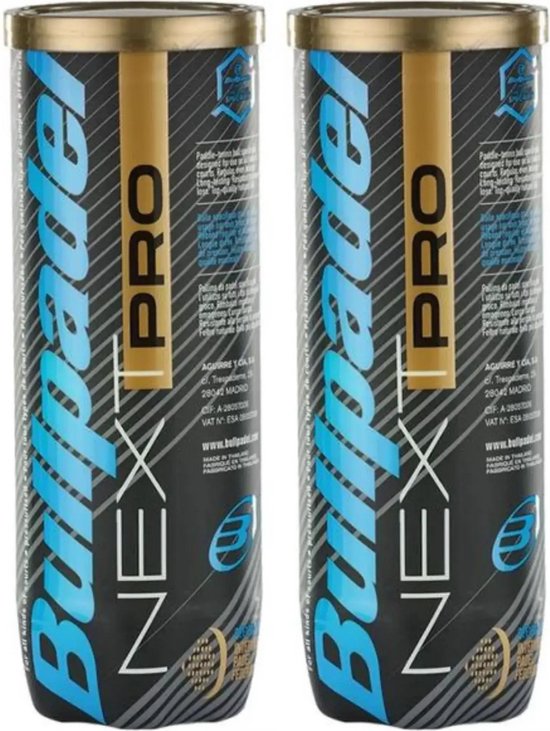 Bullpadel Next Pro Padelballen - 6 Ballen (2 blikken van 3 ballen) - Geel - Gasgevuld