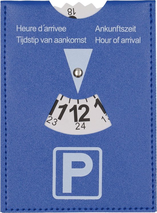 1 stuks Parkeerschijf blauw 15 x 11 cm