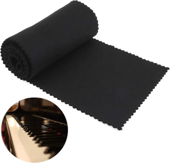 Foto: 124 14 5 cm zachte zwarte pianotoetsenafdekking stofkap toetsenbord beschermt piano tegen stof origlam piano keyboard cover zwart stofkap voor pianotoetsenbord piano accessoires anti stof toetsafdekking