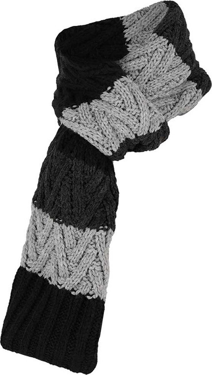 Sarlini - Sjaal jongens - Knitted - Zwart - Wintersjaal 2 t/m 4 jaar