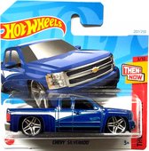 HOT WHEELS CHEVY SILVERADO BLEU/BLANC 207/250 1:64 HW PUIS ET AUJOURD'HUI 3/10