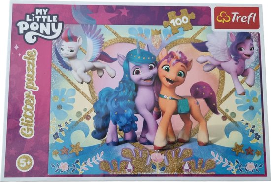 Trefl glitter puzzel - my little pony - 100 stukjes | bol