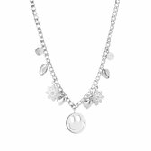 Bijoutheek Collier Bedels Smiley Zilver