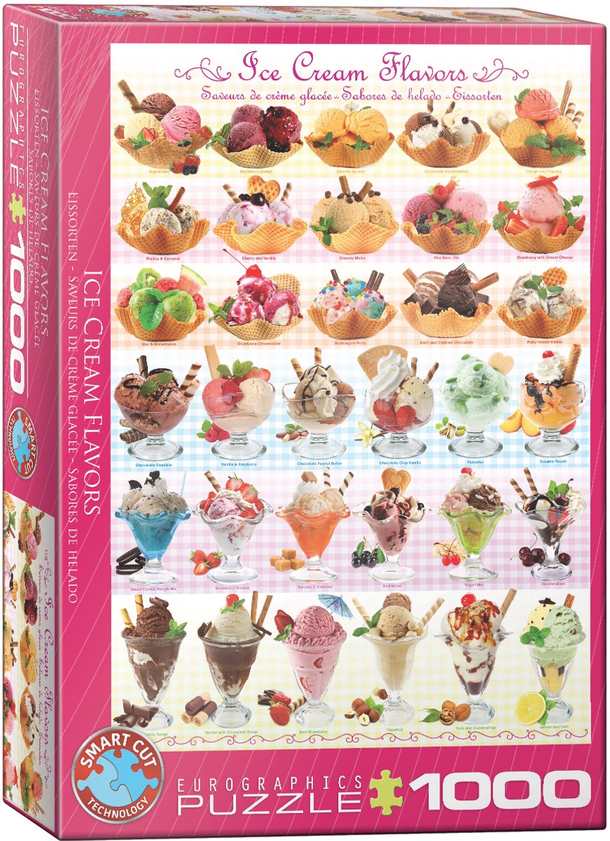 Eurographics - IJssmaken [Ice Cream Flavours] - 1000 stukjes 48×68cm (b×h) - Legpuzzel