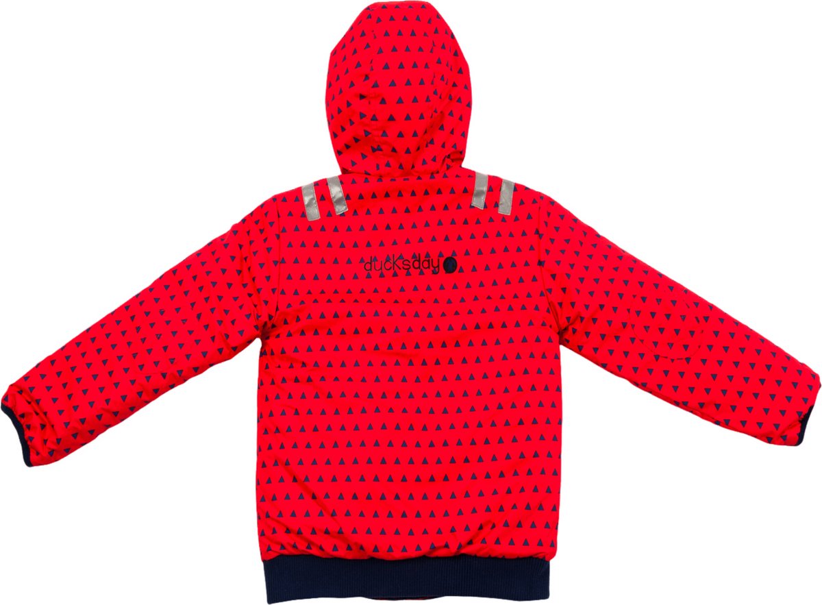 Ducksday - jas - winterjas - kinderen - Omkeerbaar - rood - blauw - 2 jaar - Waterdicht - valt klein - 98 — afbeelding 9