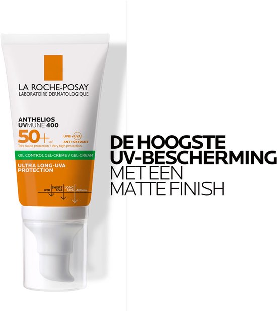 La Roche-Posay Anthelios UVMune 400 tube met SPF50+. De hoogste UV-bescherming met een matte finish.