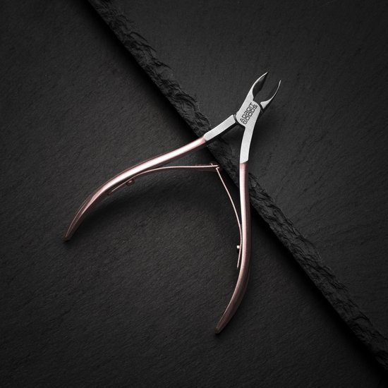 AdroitGoods 3 delige Nagelriem Knipper set - Rose Gold - Cuticle Pusher Duwer Verwijderaar Trimmer Mesje - bokkenpootje nagels