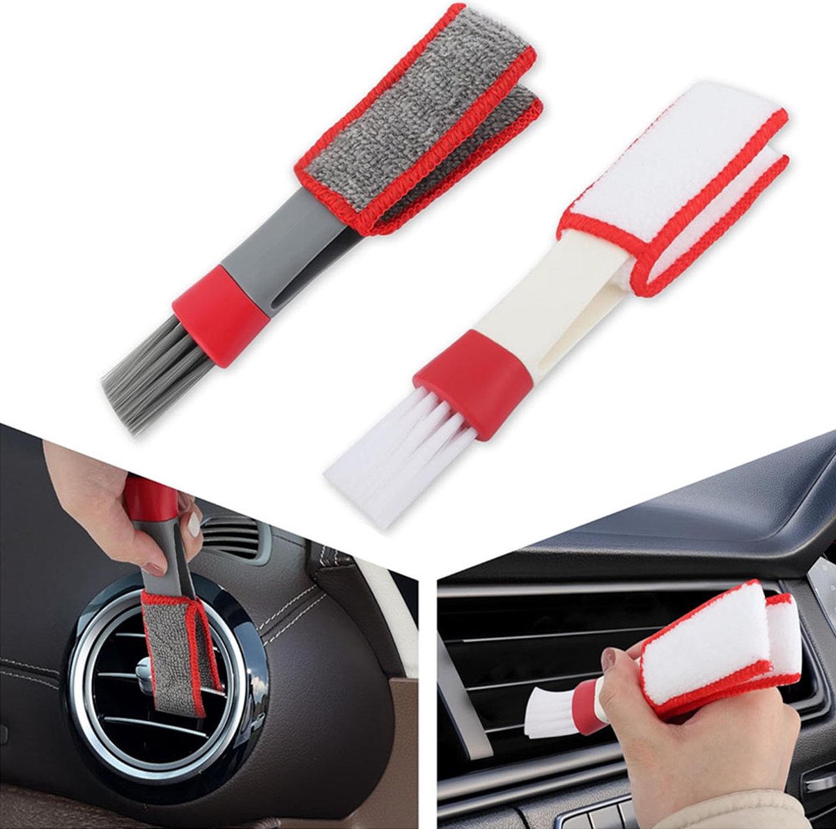 Goedkoopste Lamellen Reiniger - 2 Stuks - Jaloezie Reiniger Plumeau - Jaloezie Stoffer - Auto Interieur Borstel - Ventilatie Borstel - Stof Verwijderaar - Lamellen Stofvrij - Gemakkelijk Vast Te Pakken - Ideale Schoonmaakhulp