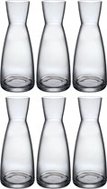 Bormioli Rocco Karaffen Ypsilon 500 ml - Set van 6 - Modern Design Gehard Glas - Vaatwasserbestendig - Ideaal voor Feestelijke Gelegenheden