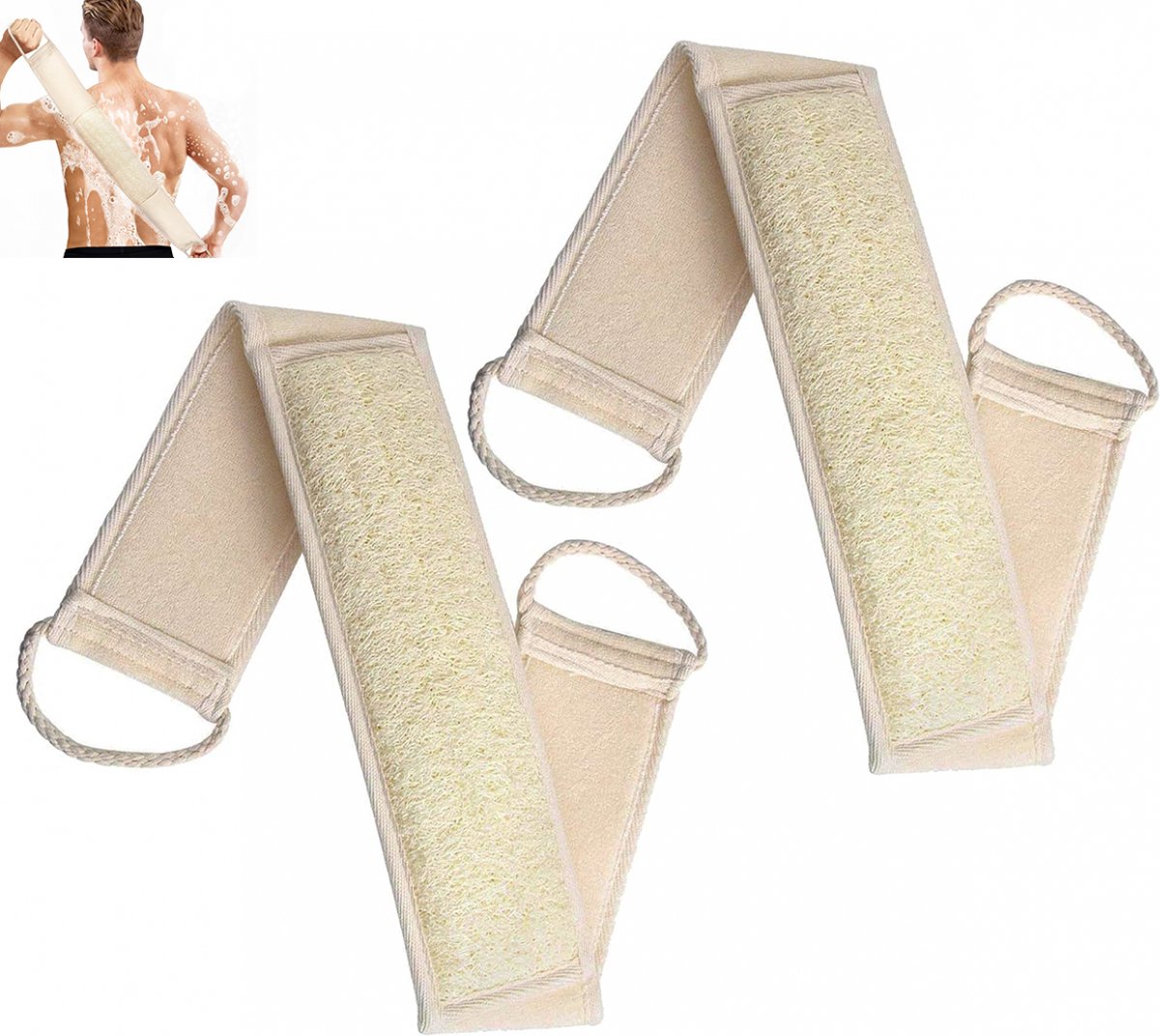 Goedkoopste Rug scrubber - Zachte Exfoliërende Loofah - Doucheborstel - Scrubborstel - Back Scrubber - Exfoliating Glove - Massageborstel - Voor Lichaam, Rug en Schouders