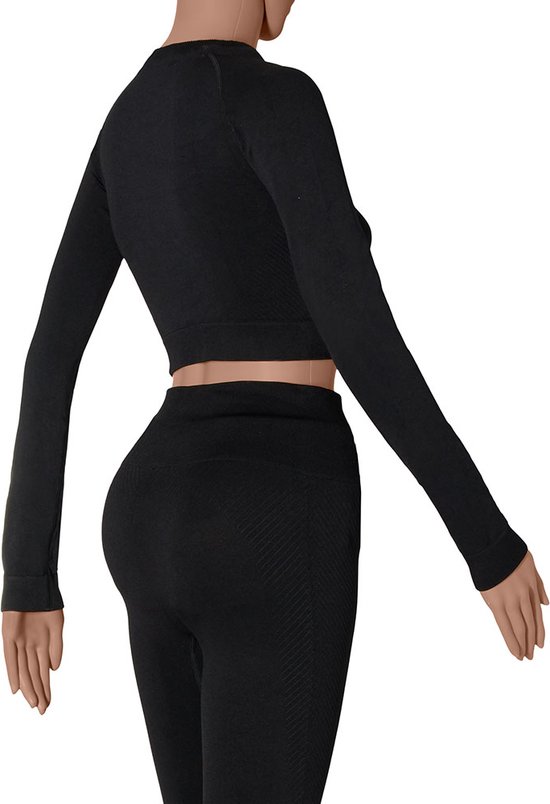 Xtreme - Ensemble de sport femme - Leggings/Crop Top - Zwart - XL - Leggings de sport - Crop top de Sport