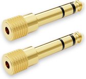2x Adaptateur JUALL Jack 6,35 mm (M) vers Jack 3,5 mm (F) - Adaptateur Audio Stéréo - Convertisseur