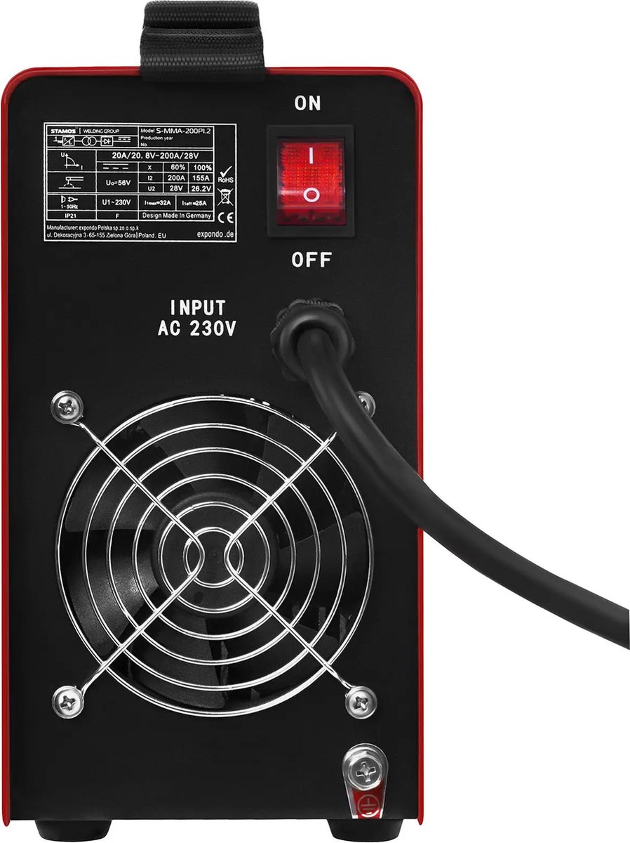 Elektrode-lasapparaat - 200 A - Hot Start - LED-display - Stamos Germany – foto 6