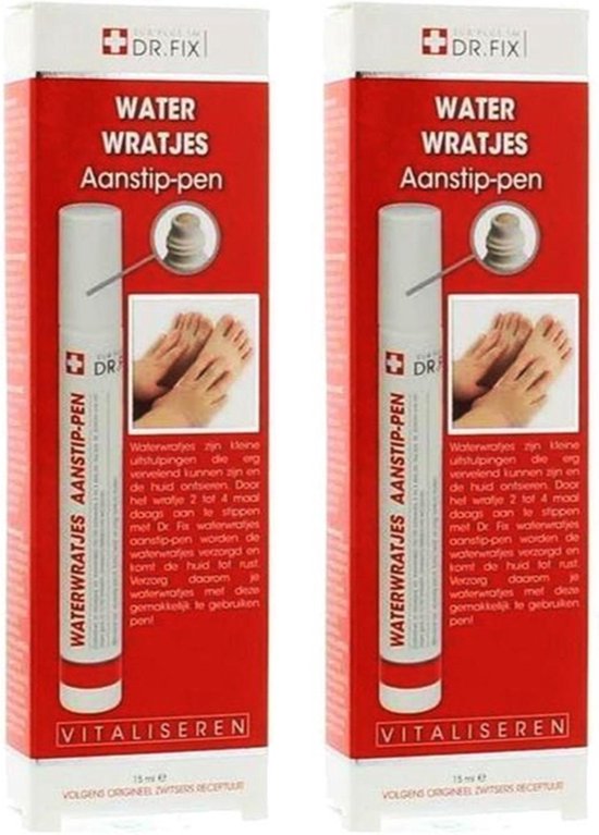 Foto: Dr fix 2x stick waterwratjes stick 15 ml wrattenstick wrattenbehandeling