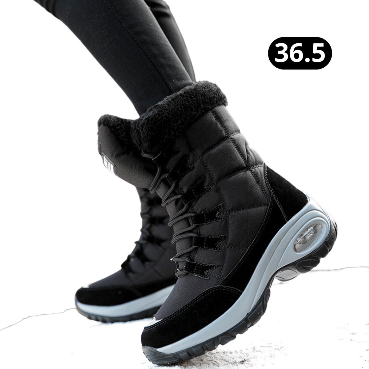 Bovista Sneeuwboots - Sneeuwschoenen - Snowboots - Wintersport - Dames - Ski Gadgets - EU36.5 - Zwart