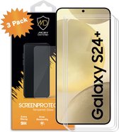 3-Pack MobyDefend Screenprotectors - Geschikt voor Samsung Galaxy S24 Plus (S24+) - Case-Friendly Screensavers - Gehard Glas