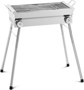 Bol.com Royal Catering - Houtskool grill - met plank en uitklapbare grill - 43 x 25 cm - Roestvrij staal / gegalvaniseerd staal ... aanbieding