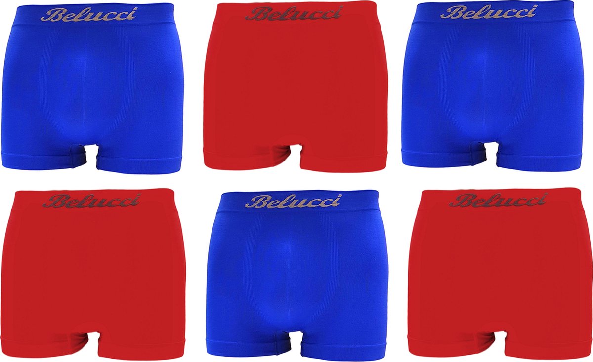 Belucci Heren Boxers 6Pack Maat S