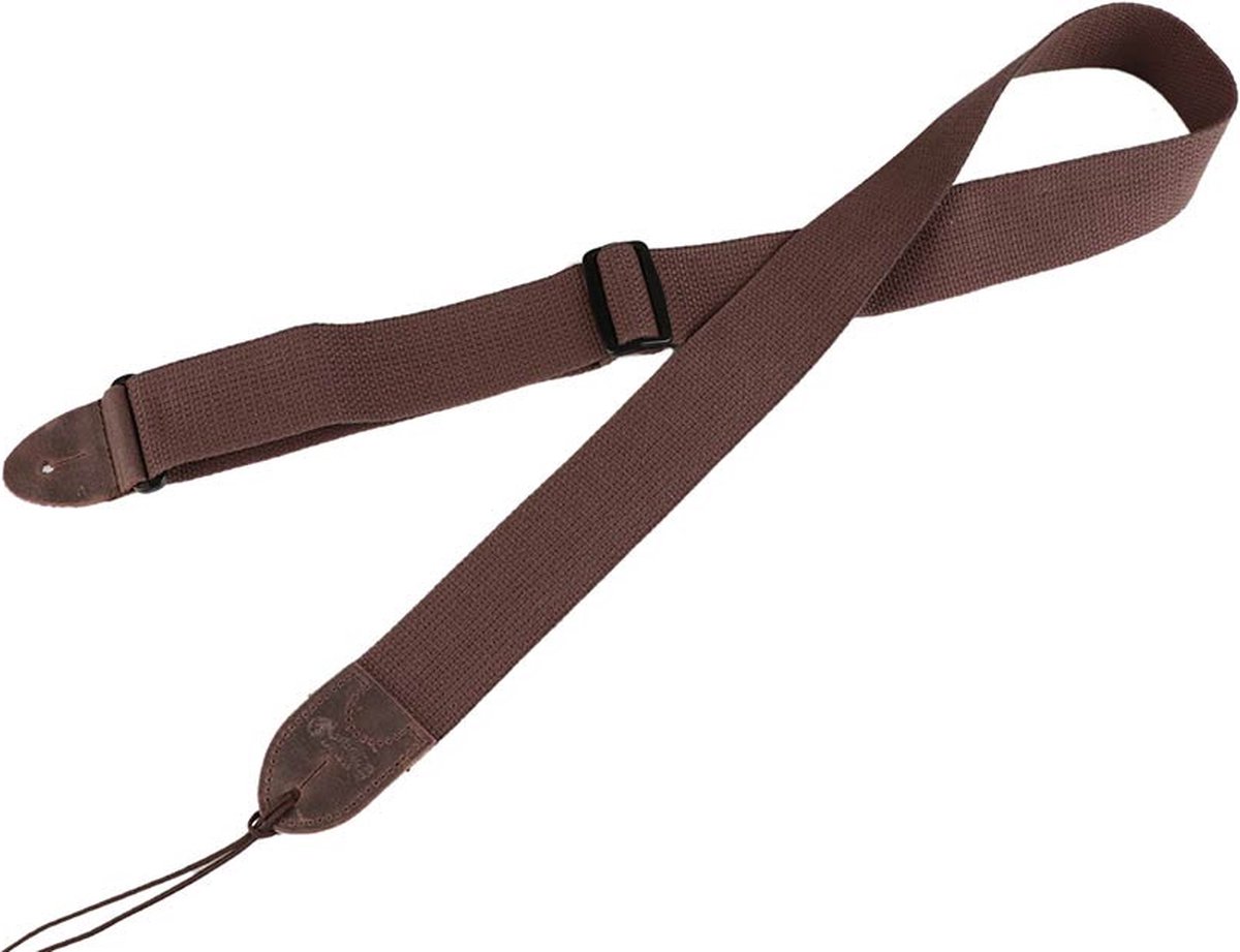 Martin SPA 18A0105 gitaarriem, geweven, 6,3cm. breed, met logo, bruin