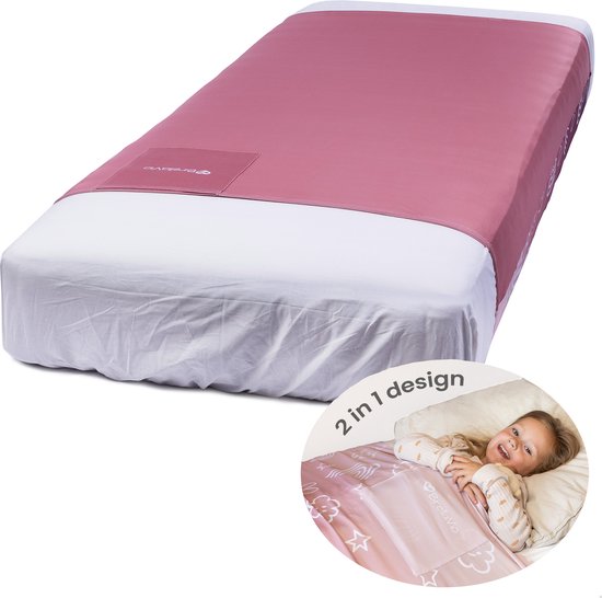 BrellaVio Slaaptunnel - Voor 1 persoons bed 90x200 cm - Oud Roze - 2 in 1 Design - Bedtunnel - Alternatief Verzwaringsdeken Kind - Hulpmiddel hoogsensitieve kinderen, angst, ADHD, autisme en onrustig slapen