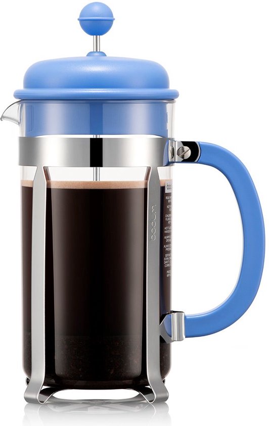 Bodum | Cafetière à presse française en plastique | Blauw Matisse | 8 tasses | 1L