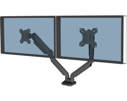 Fellowes Platinum - Monitor Arm - 2 schermen - Tot 8 kg - Tot 32 inch - Gasveer - USB - Zwart