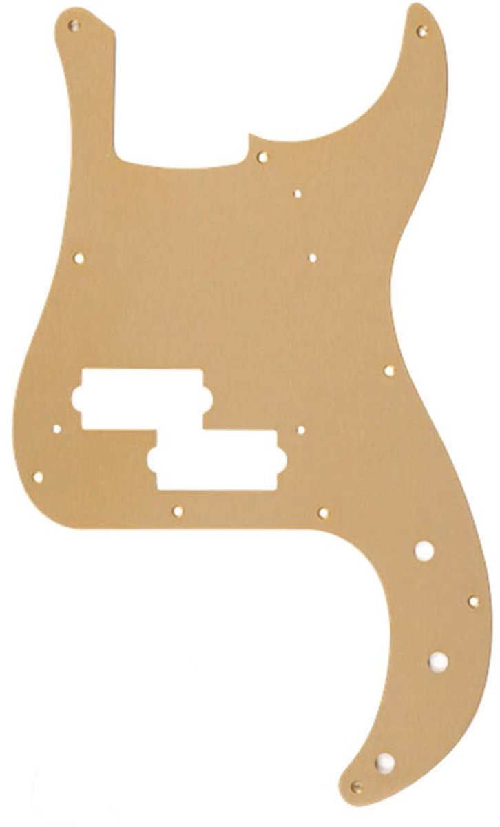 Fender 95634049 pickguard 1958 Precision Bass, 10 screw holes, 1-ply, gold anodized
