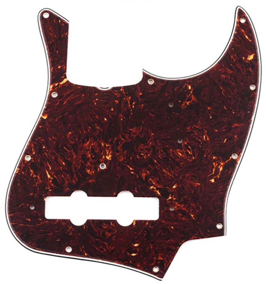 Fender 95632049 pickguard 1964 Jazz Bass, 11 screw holes, 3-ply, tortoise shell