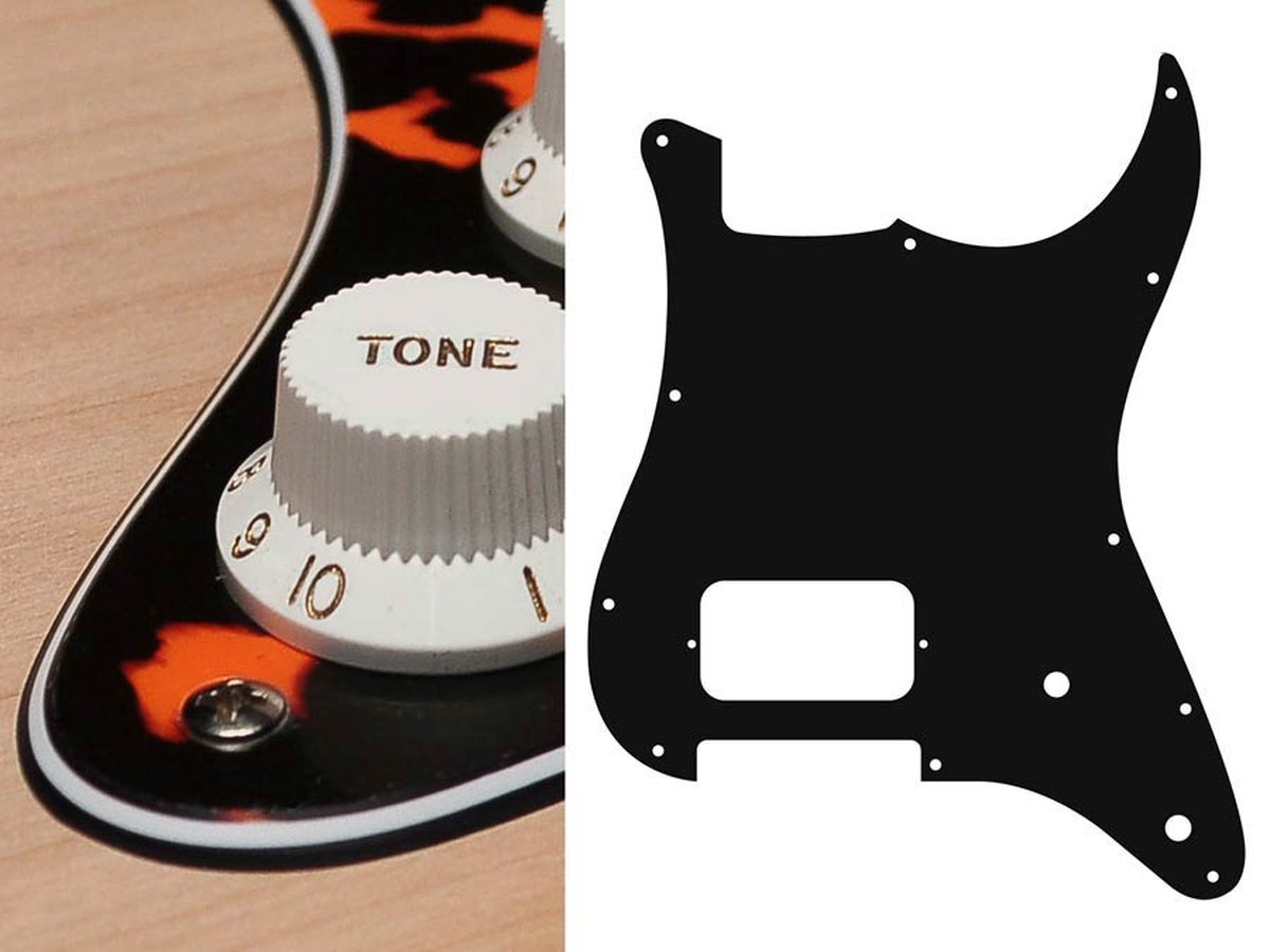 Boston ST-344-WCO pickguard, Stallion, H, 2 pot holes, 3 ply, wild cat orange