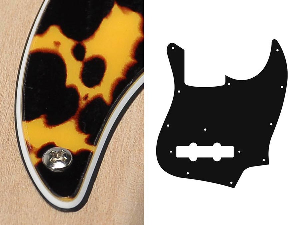 Boston JB-310-WCY pickguard, Jocker bass, standard, 3 ply, wildcat yellow