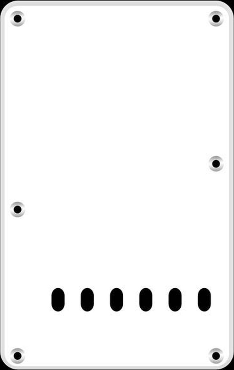 Boston BP-113-W back plate, string spacing 11,2mm, 1 ply, standard Stallion, 86x138mm, white