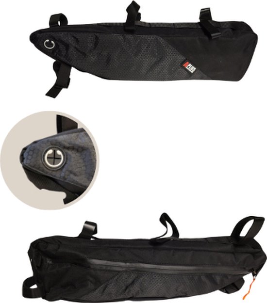 Fatbike frametas 4L zwart waterdicht E-bike tas met oordopjes uitsparing