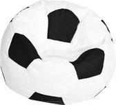 Voetbal zitzak - ecoleer - Ø 90 cm - zwart wit