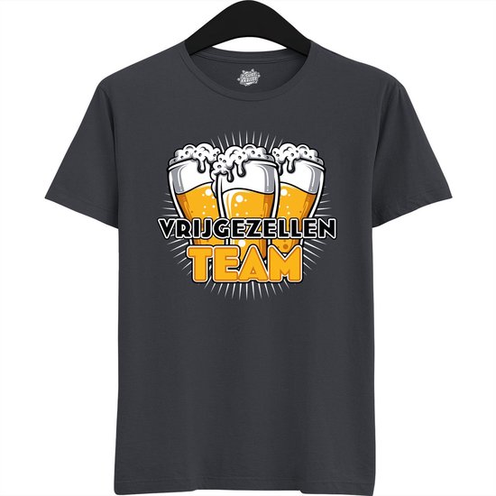 Equipe Bachelorette | Cadeau de fête de Bachelorette - Chemise de Bières drôle de mariage et de marié - T-Shirt - Unisexe - Gris souris - Taille XL