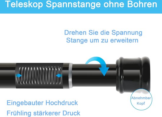 Tringle à rideau - Tringle à rideau 50-80 cm