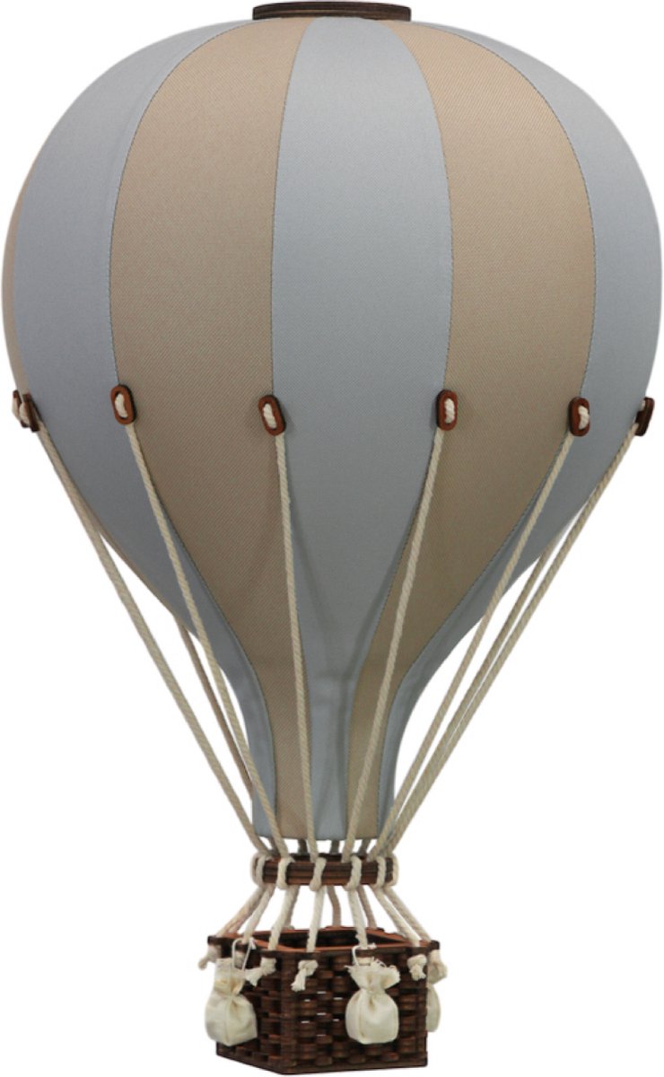 Super Balloon Decoratieve Luchtballon | Kinderkamer Decoratie | Luchtballon Mobiel babykamer | Light Blue/Beige Large