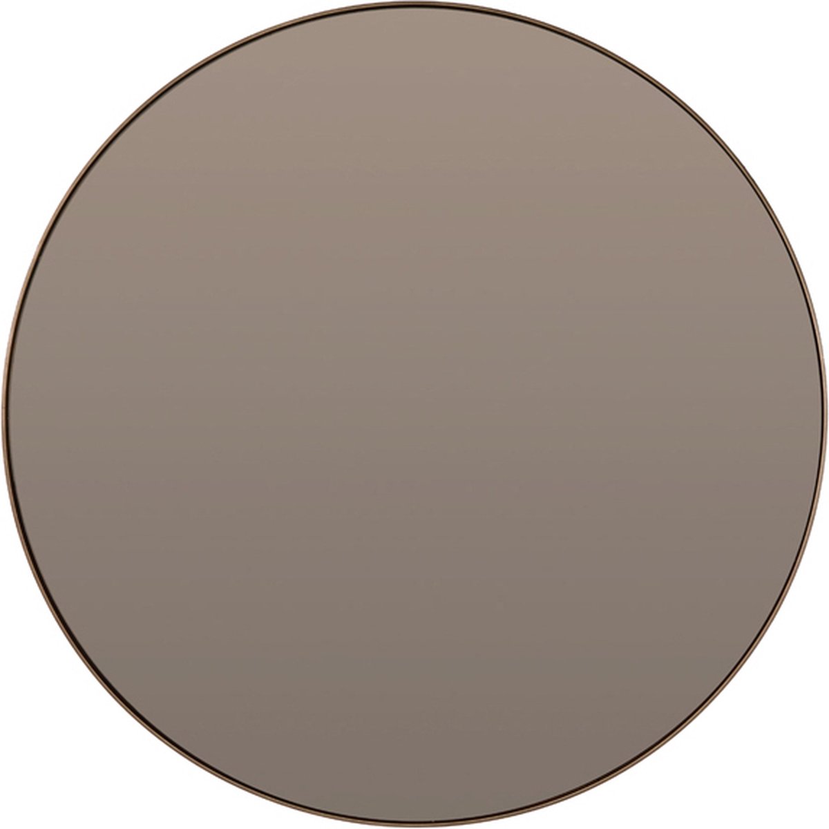 Ronde Spiegel Espejo 116cm - Bruin