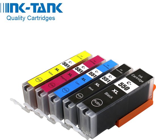 Cartouches D'encre Compatibles PGI550 CLI551 Pour Canon Pixma MG 6350 MG 6450 - Avec Puces, Neuves