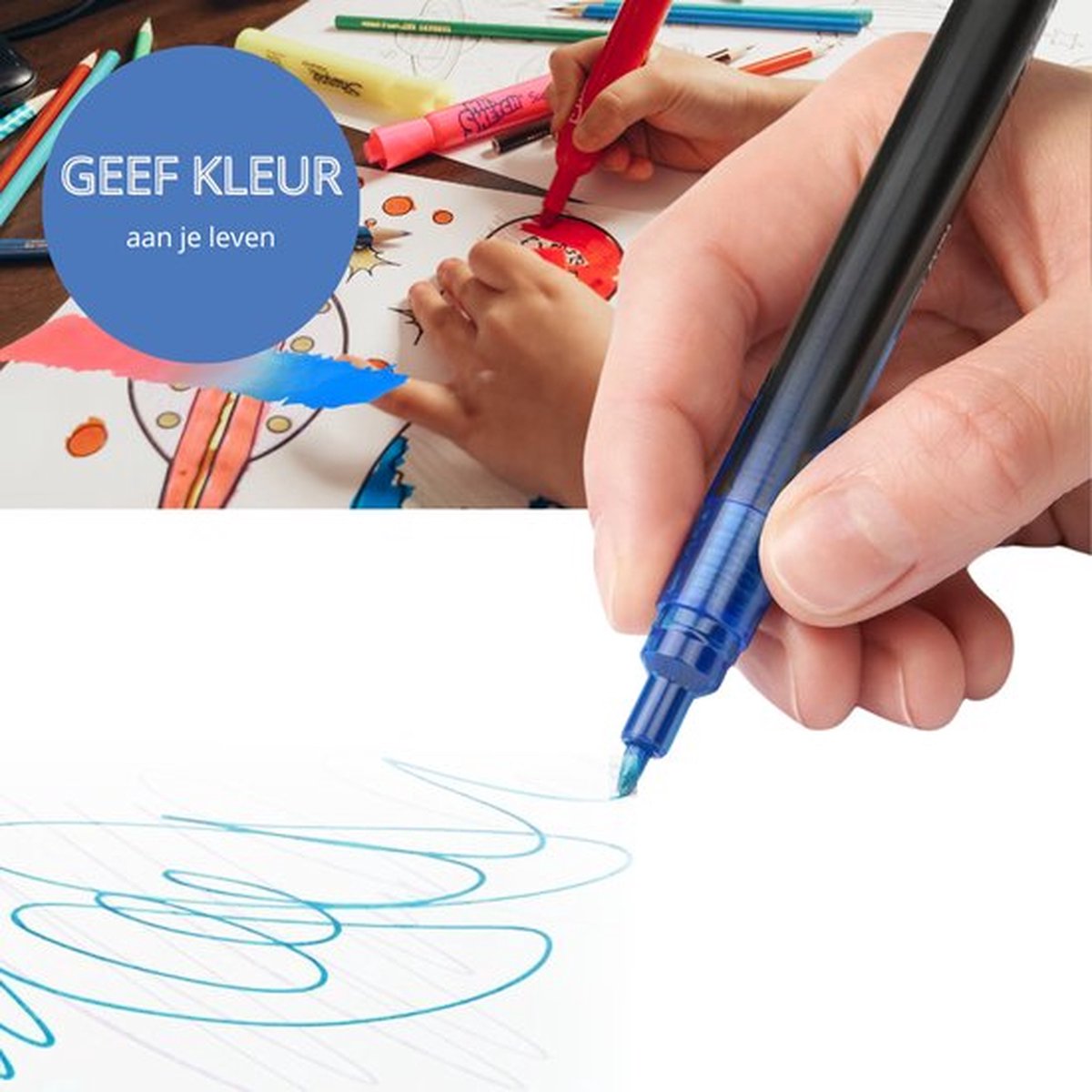 Twenty4seven® Acrylstiften 12 Stuks - Acryl Verfstiften Set met 0,7 mm Tip - Happy Stones Stiften voor Steen & Papier - Voor Volwassenen & Kinderen — afbeelding 2