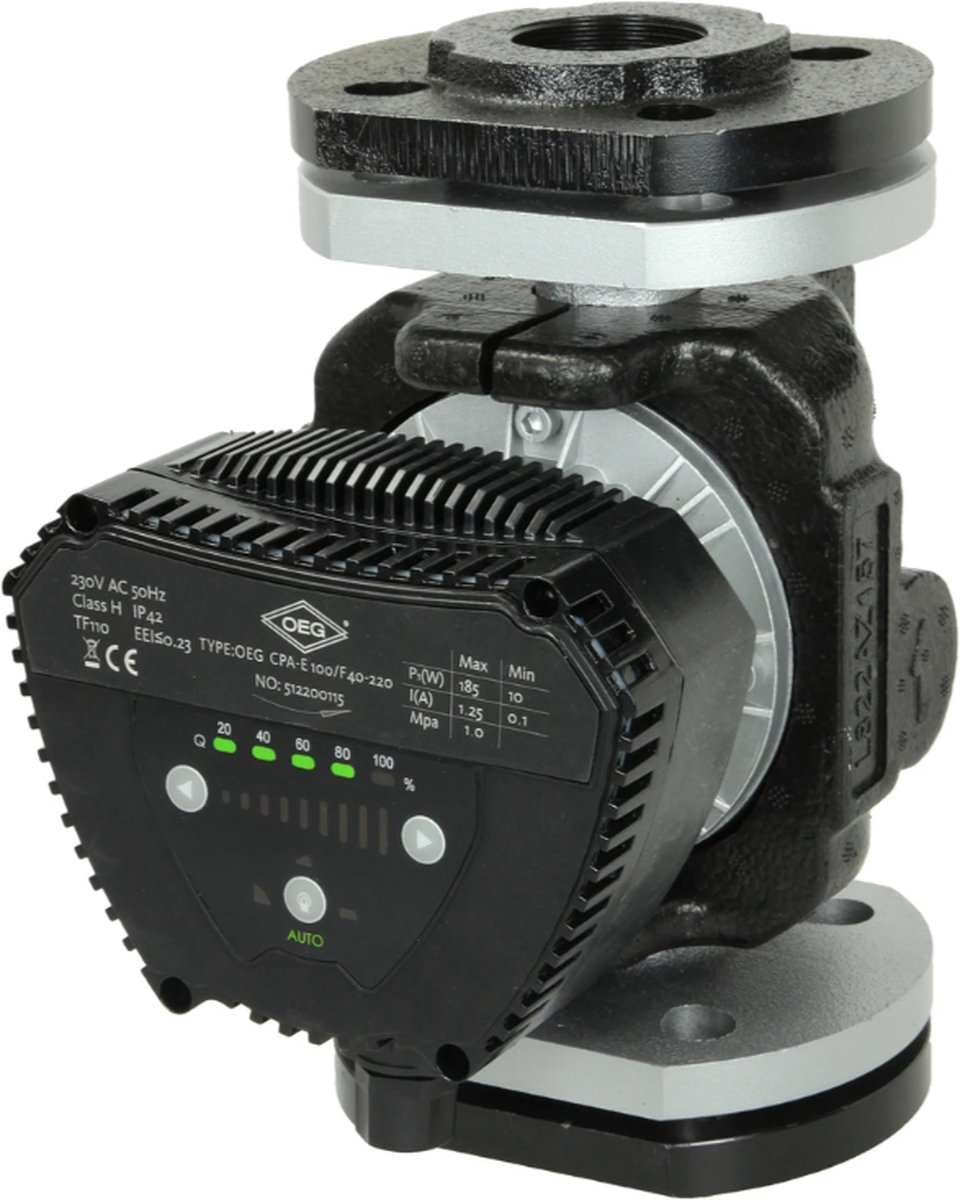 OEG Verwarmingscirculatiepomp DN40 met 10 m opvoerhoogte 220 mm inbouwlengte