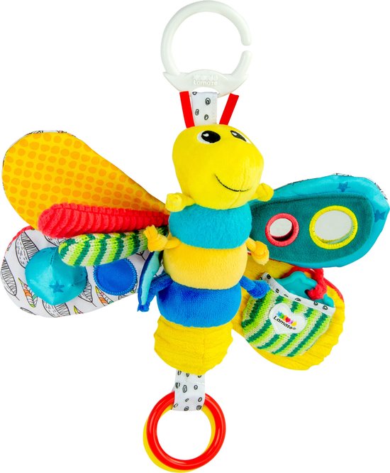 Lamaze Freddie De Vuurvlieg - Grijp- en bijtspeelgoed - Babyspeelgoed - Knuffel - Spelen en ontdekken