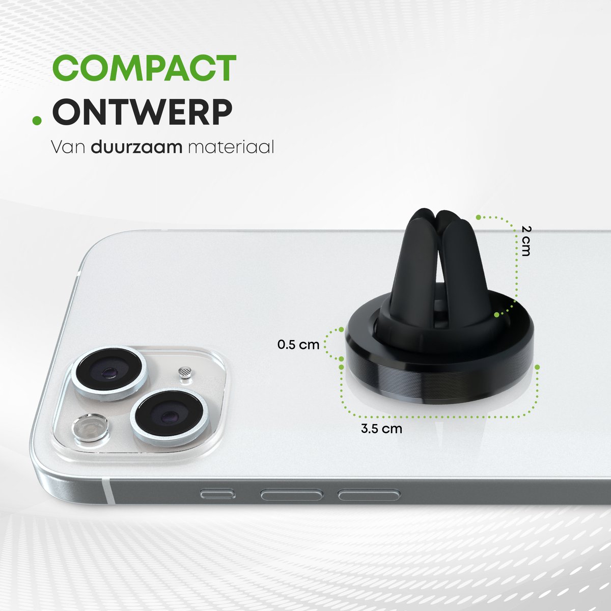 iSetchi Telefoonhouder Auto - Magnetisch - Metaal & Stevig - Zwart - GSM Mobiel Houder - Autohouder - Universeel - Telefoonhouders Auto Ventilatie – foto 7