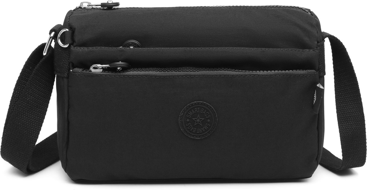 Bagwise® Kleine Schoudertas - Crossbodytas - Dames - (23cm x 16cm x 10cm) 1006 Zwart