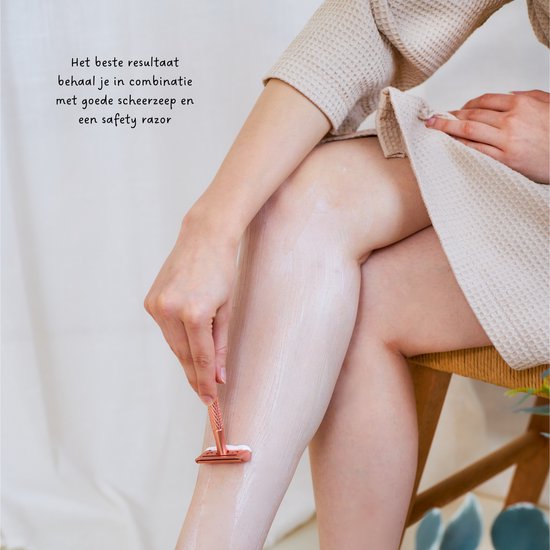 Biowust Scheerkwast van Bamboe – met Klassiek handvat - Voor een Volle Scheerschuim en Gelijkmatige Verdeling - 100% vegan