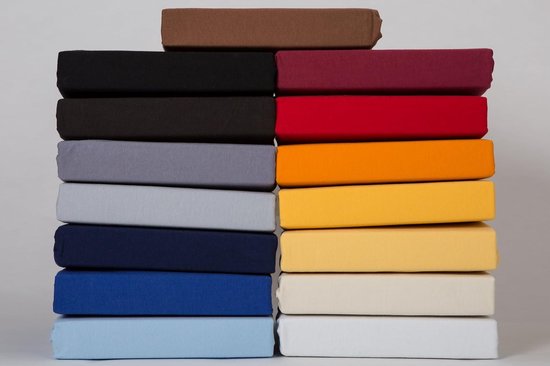 r-up Passt Hoeslaken 180x200-200x220 tot 35cm hoogte vele kleuren 100% Katoen 130g/m² (zonnig geel